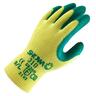 310 Green Latex Gardening Glove Small Yellow and green