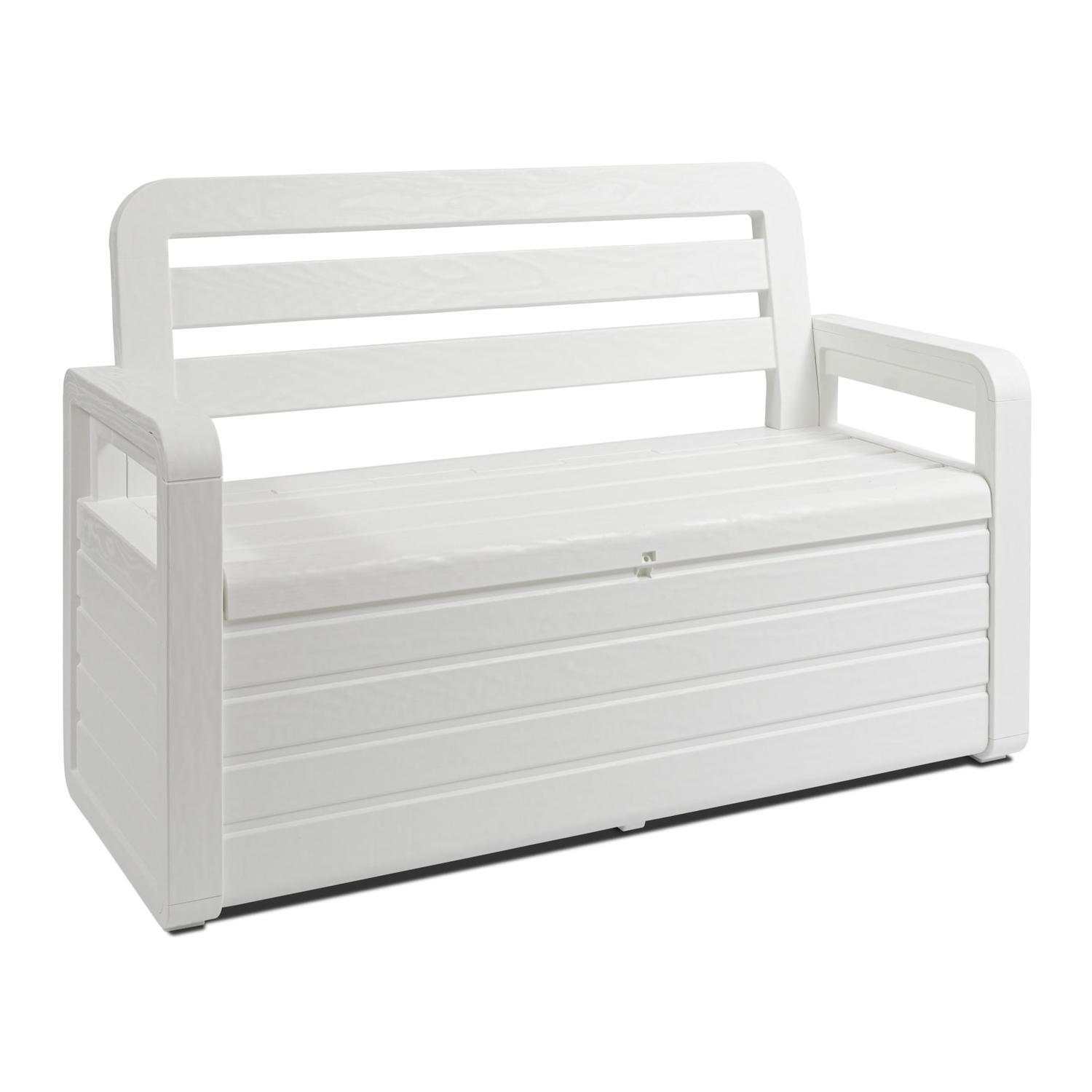 Garden Furniture Bench White 263L