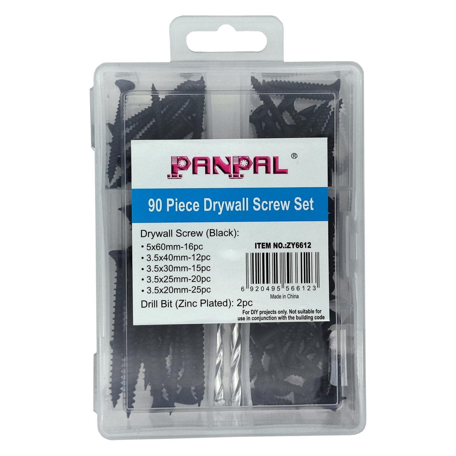 90 Piece Drywall Screw Set