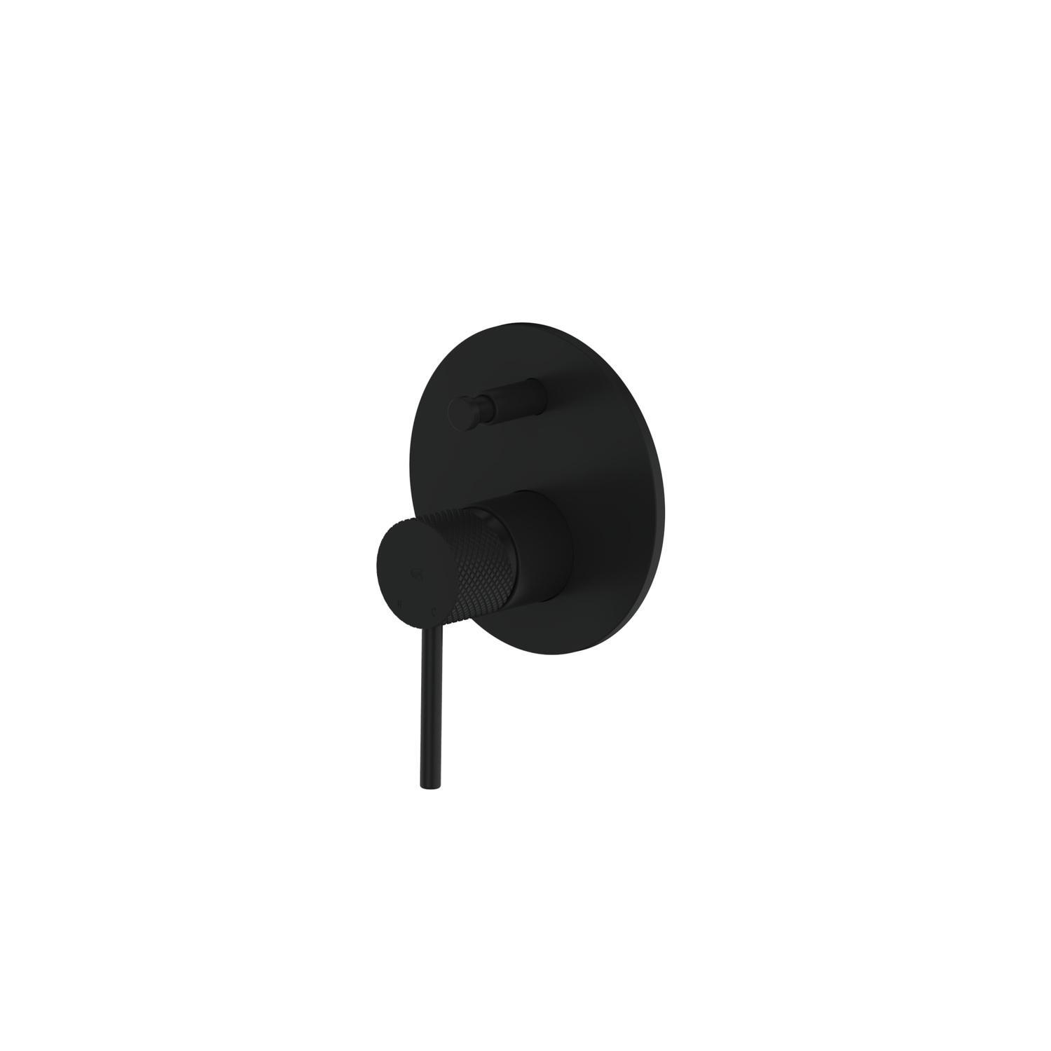 Shower/Bath Mixer with Div  Black