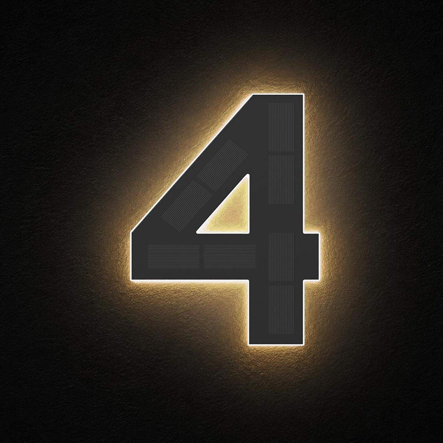 StreetGlo Solar Illuminated Number - Four