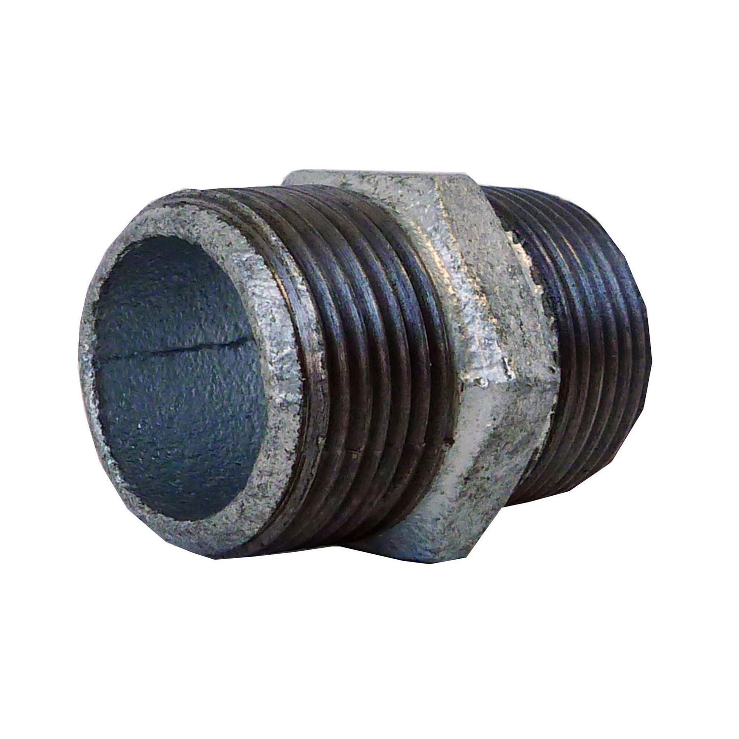 Galvanised Hex Nipple