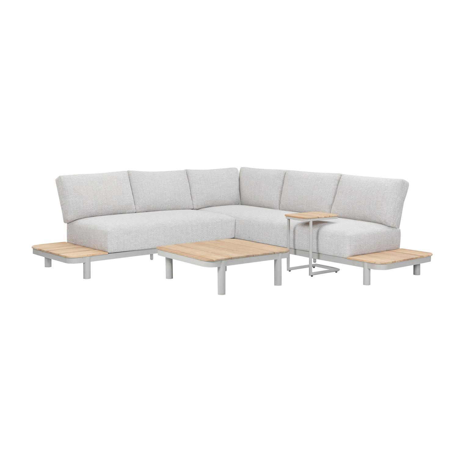 Outdoor Corner Lounge Setting with Side Table 3 Piece