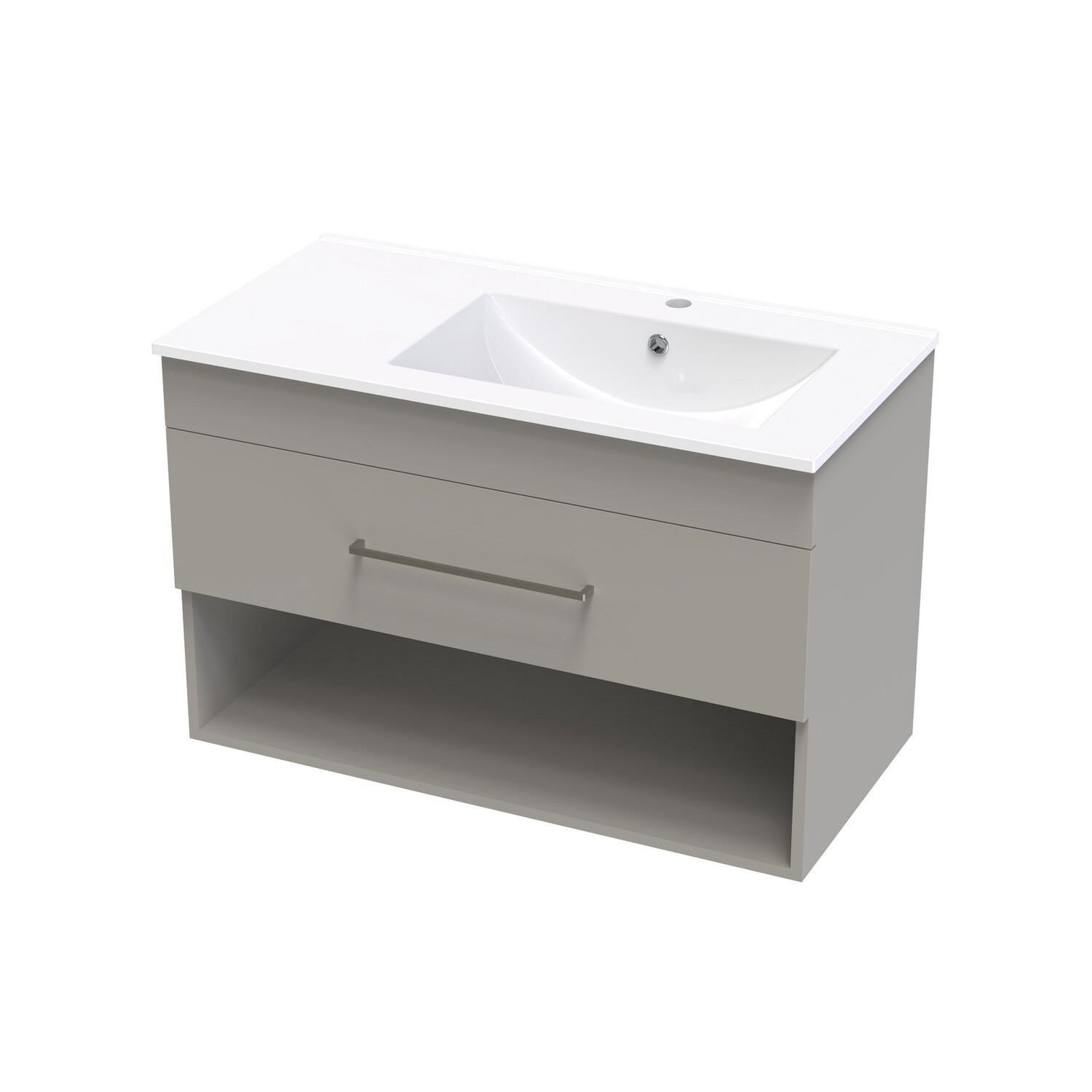 Cashmere Valley 900 Right Hand Bowl Drawer Open Colour