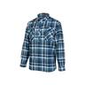 Closed Front Brushed Cotton Shirt XL Blue/Navy