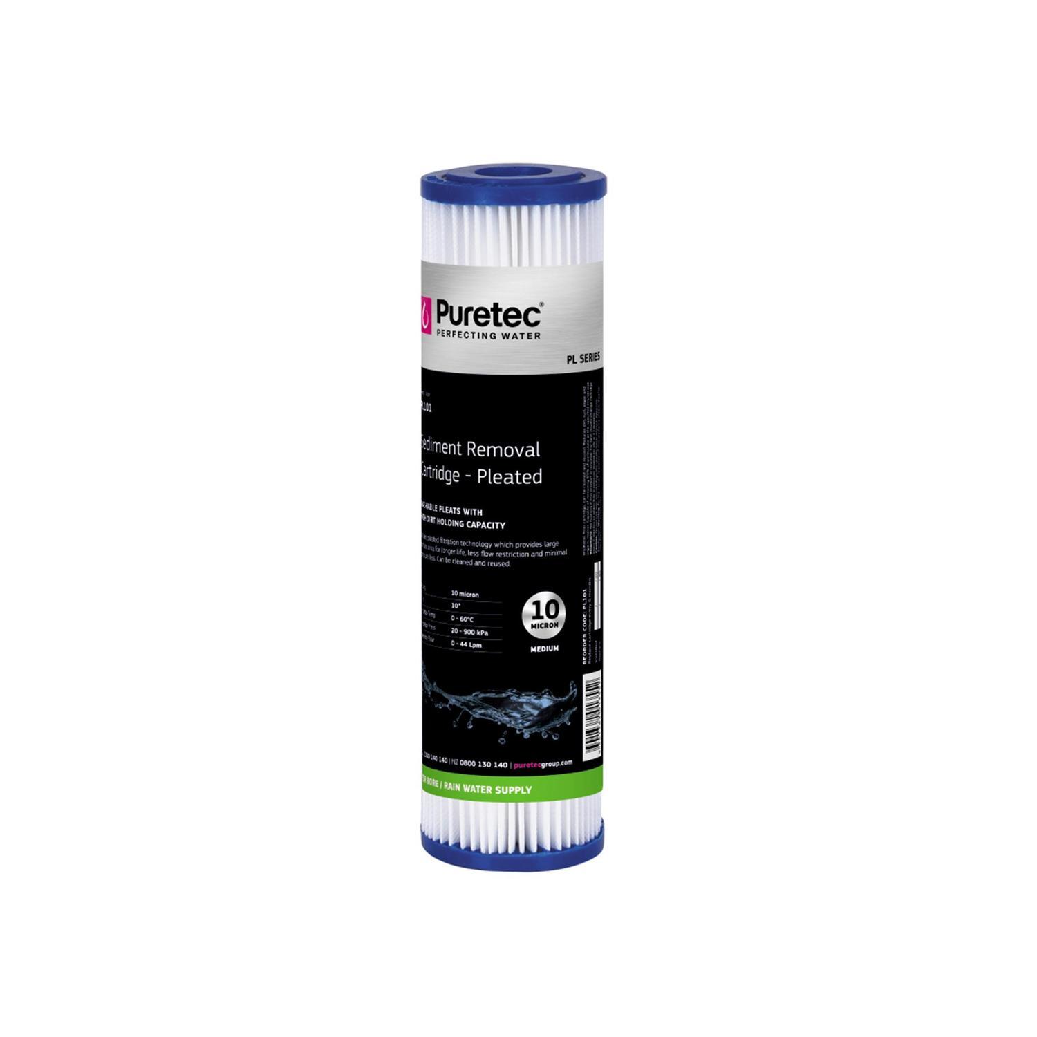 Pleated PL101 Water Filter Cartridge 10 inch White