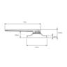 Window Handle Low Profile Left-Hand Face Fix 80mm Black