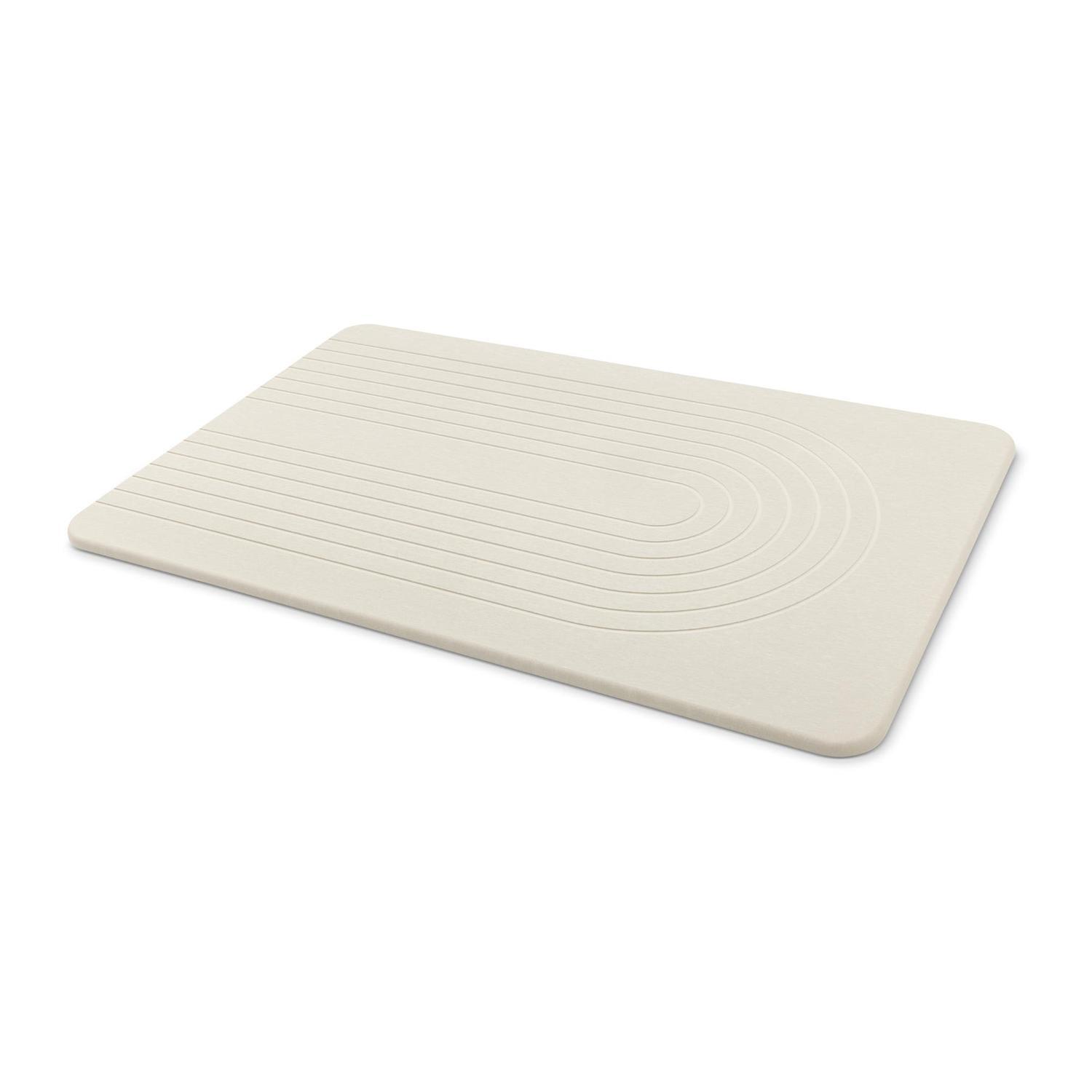 Diatomite Etched Bath Mat 390mm x 600mm White