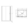 Alcove Corner Mould Acrylic Shower 1200 x 900 x 2015mm Chrome