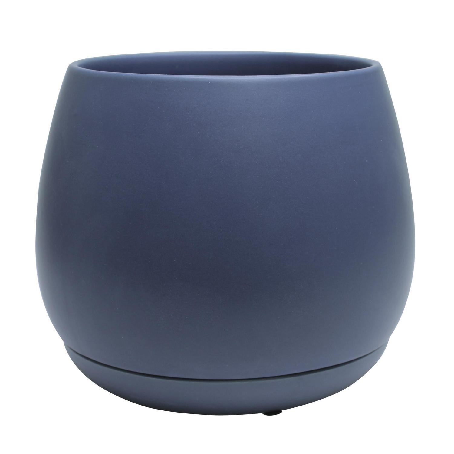 Indoor Addie Pot and Saucer 9cm Blue