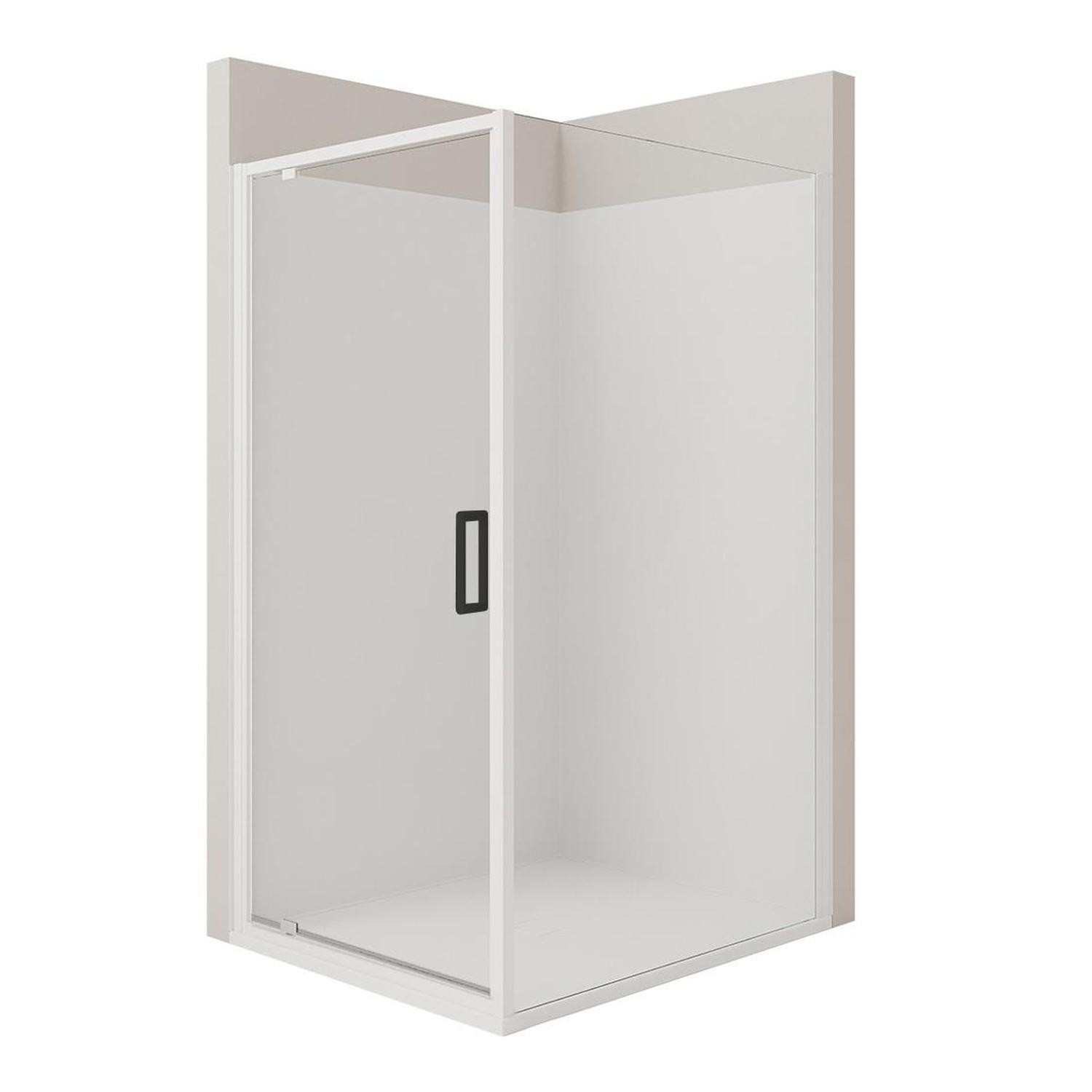 T Screen Right Hand 2 Sided Flat Wall Shower 1200 x 900mm Matte Black