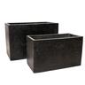 Terrazzo Trough Pot L Black