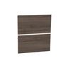 Floor Standing Vanity Cabinet Handleless Drawer Front Set 600mm Charred Walnut