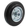 Rubber Tyred Steel Centered Wheel  160mm Black
