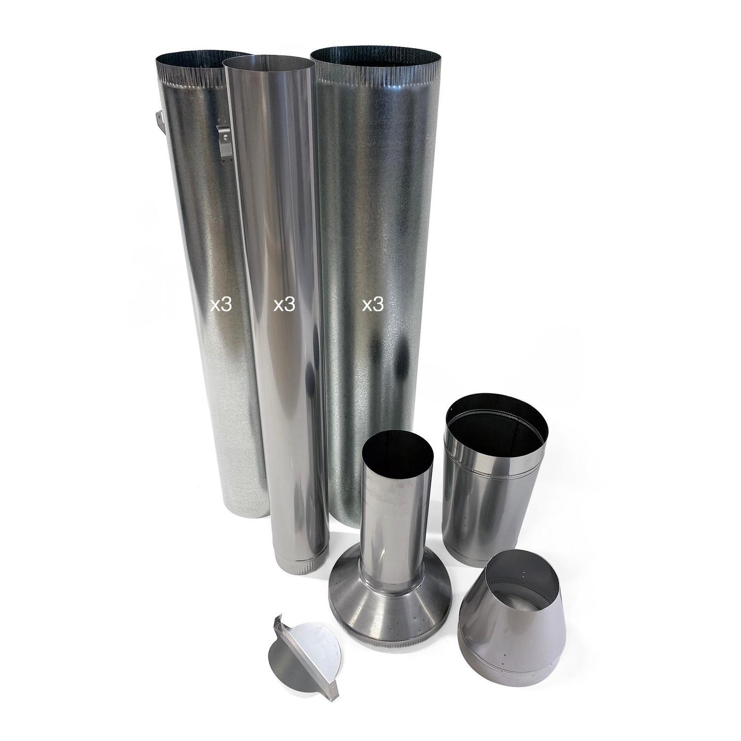 ECO Built-In Flue Kit - Galvanised Liner