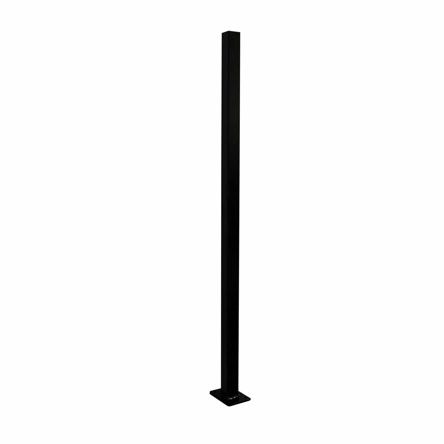 Aluminium Flanged Fence Post  H: 1300mm, W:50mm, D: 50mm