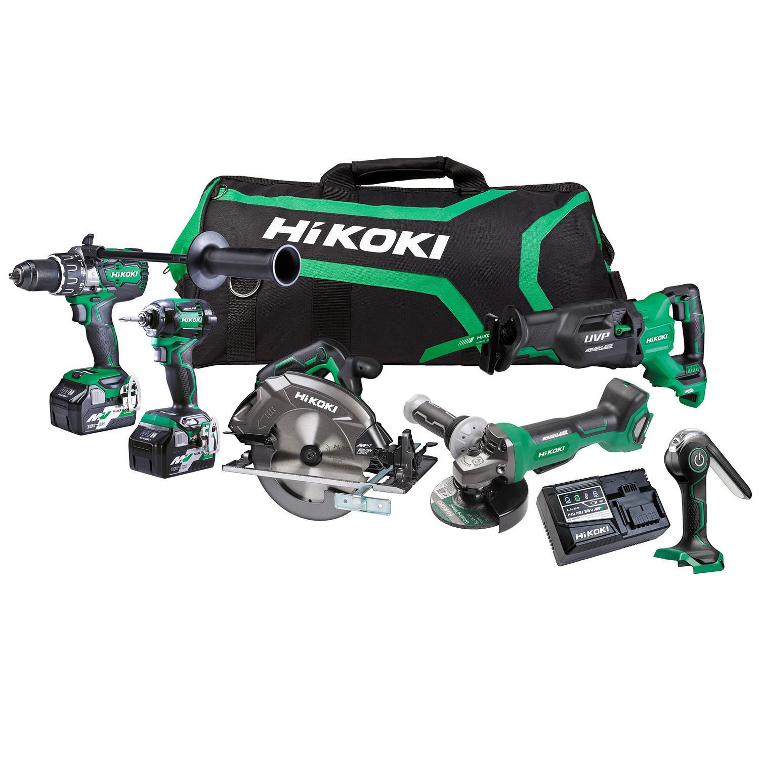 Cordless Brushless 6pc Power Tool Combo Kit