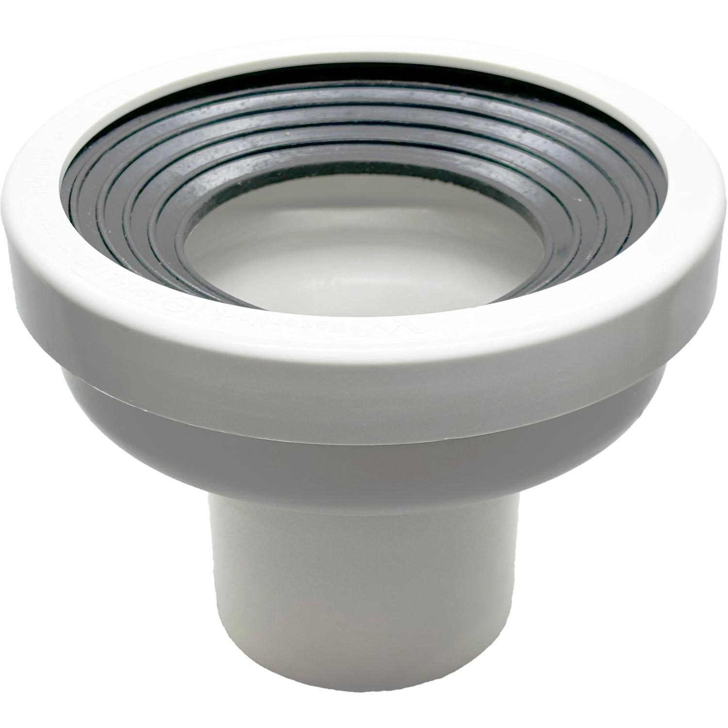 DWV Pan Connector Concentric M/F 80mm White