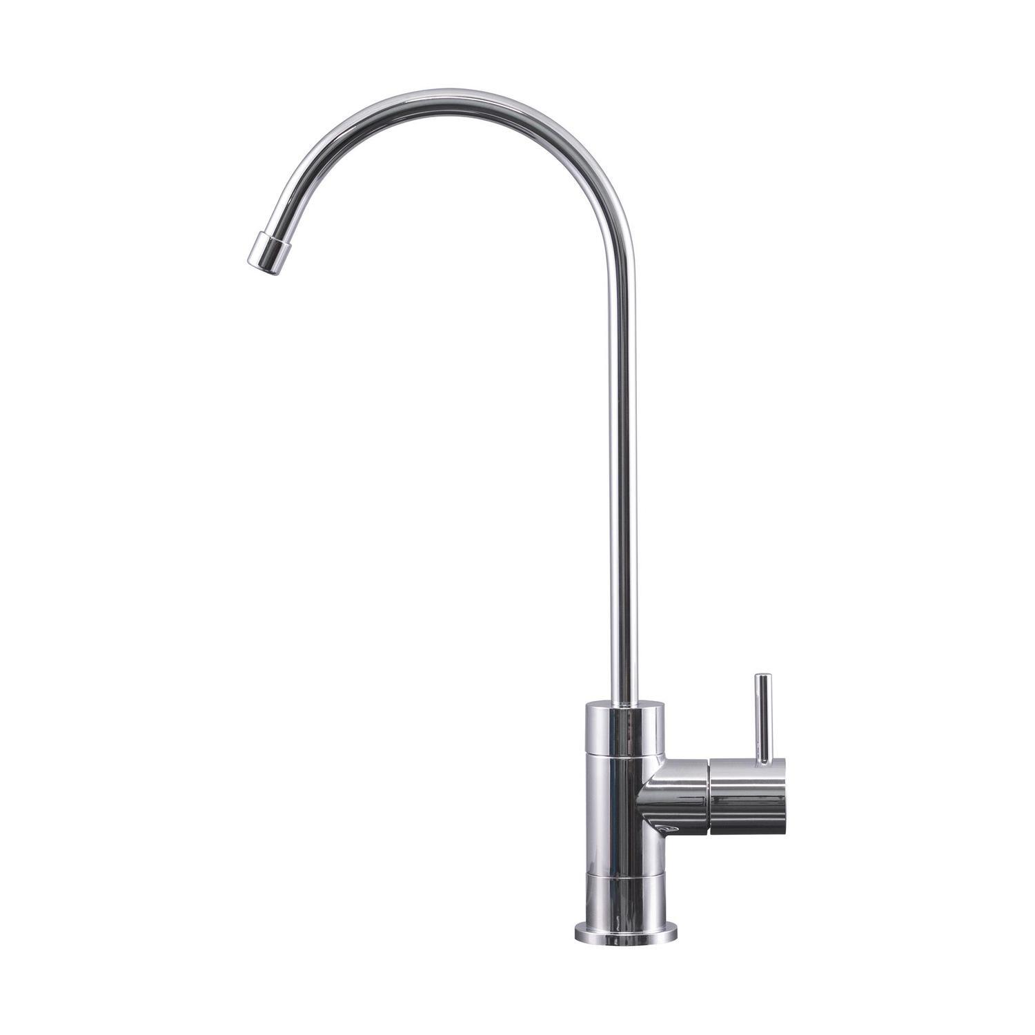 High Gooseneck Water Filter Sink Mixer  Chrome