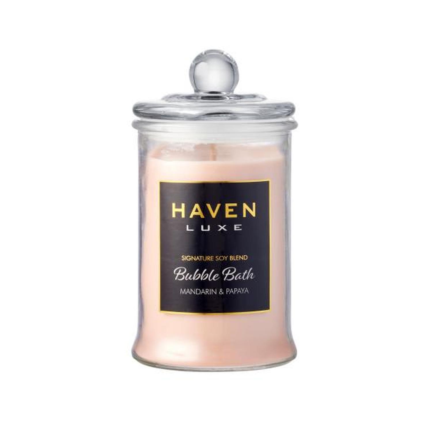 Candle Scented Luxe Glass W/Lid
