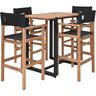 Montego Outdoor Dining Setting 5 Piece Bar Sling Stools