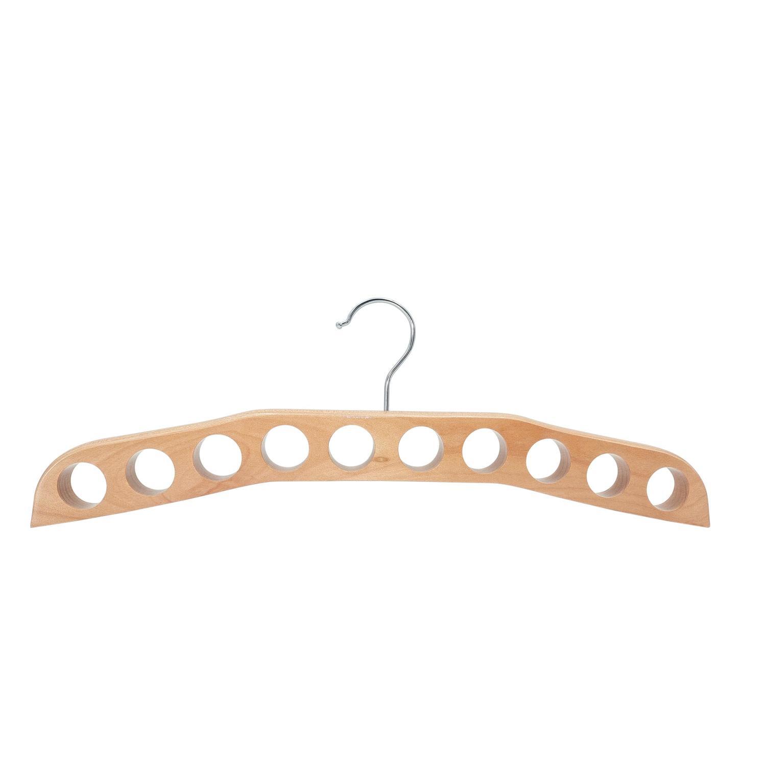 Scarf Hanger Wood 10x Hole Natural 1 Pack