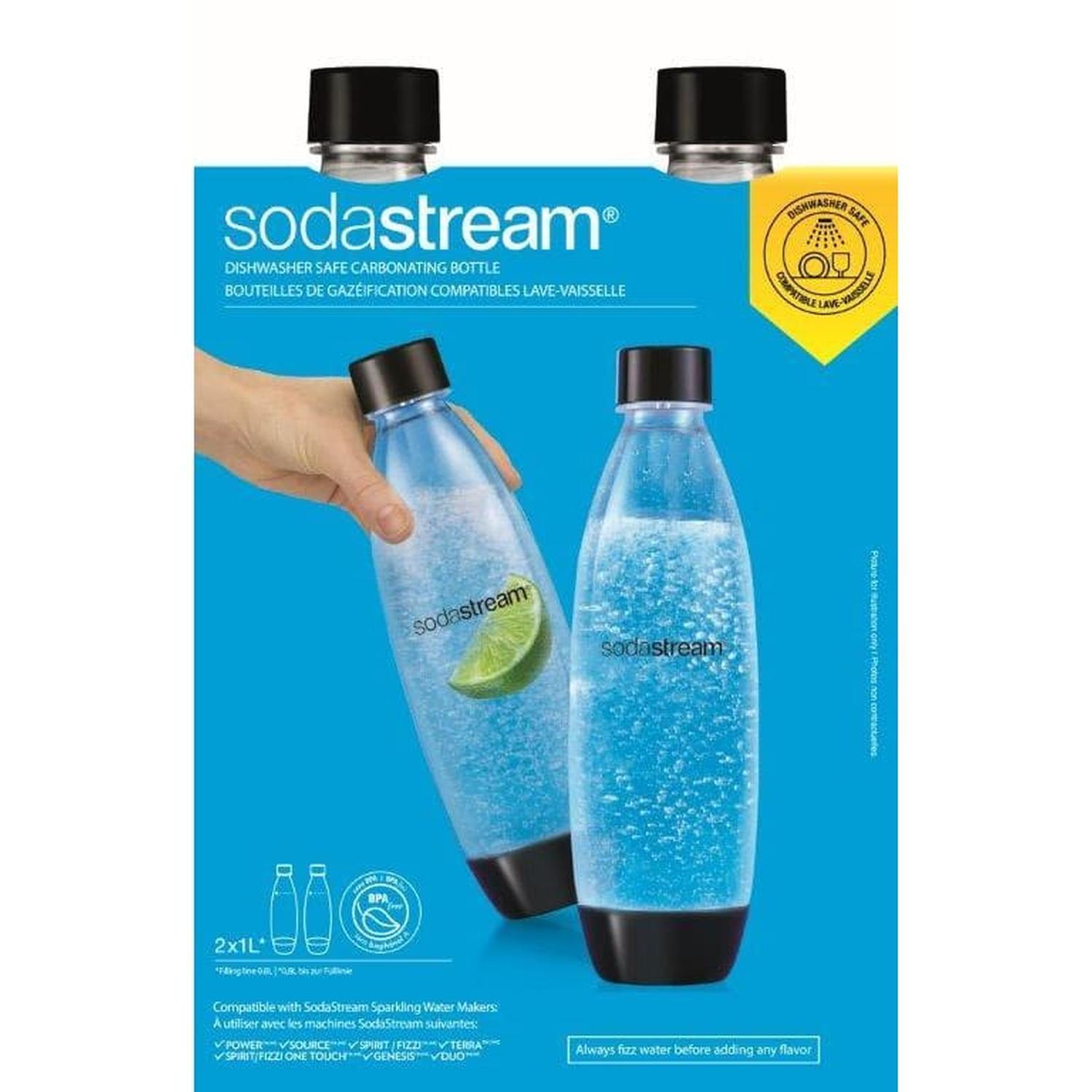 Black Fuse Dishwasher Safe Bottle Twin Pack 1 litre