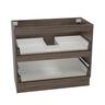 Floor Standing Vanity Cabinet 2 Drawer 900mm Charred Walnut