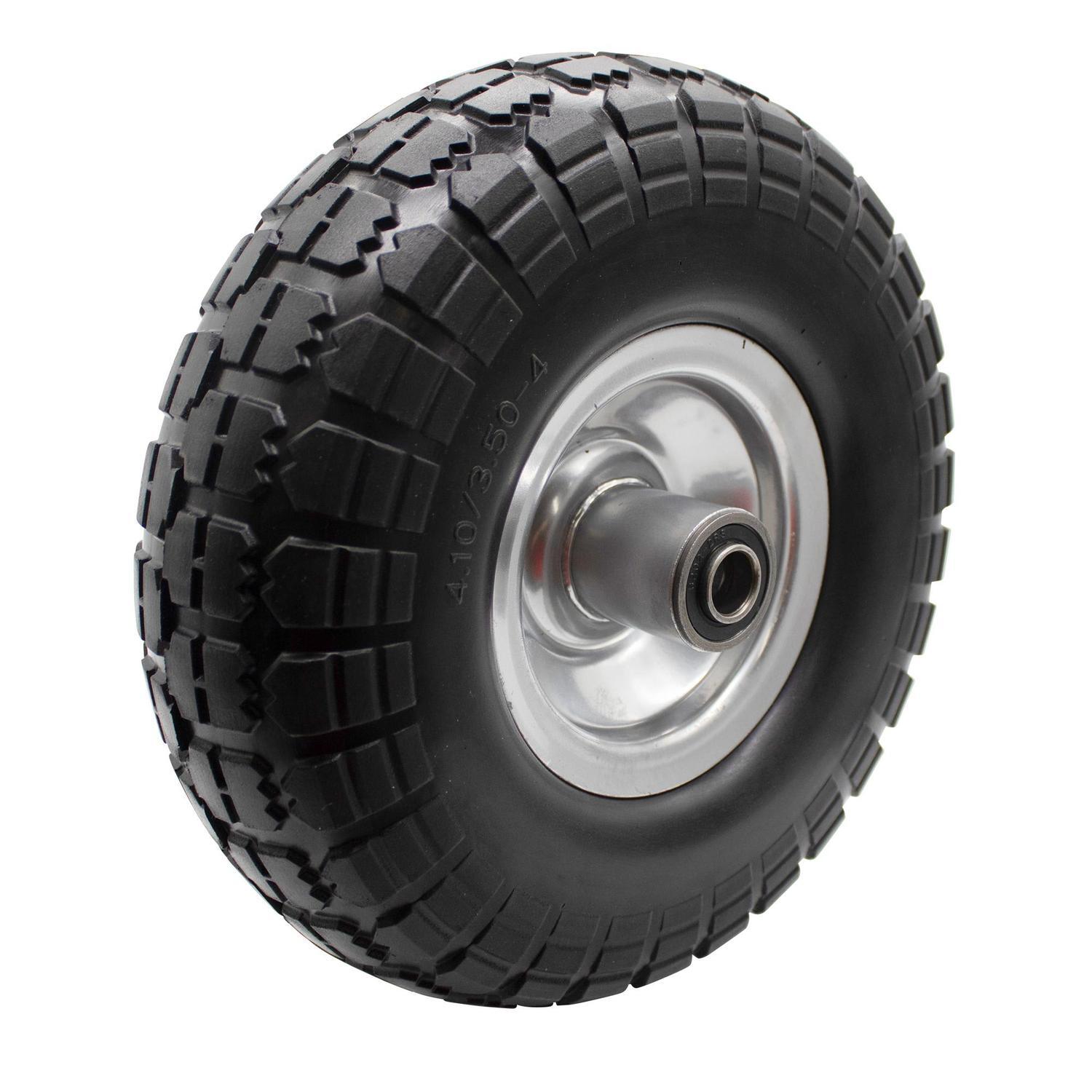 Steel Centred Puncture Proof Wheel 3.50 x 4 Black