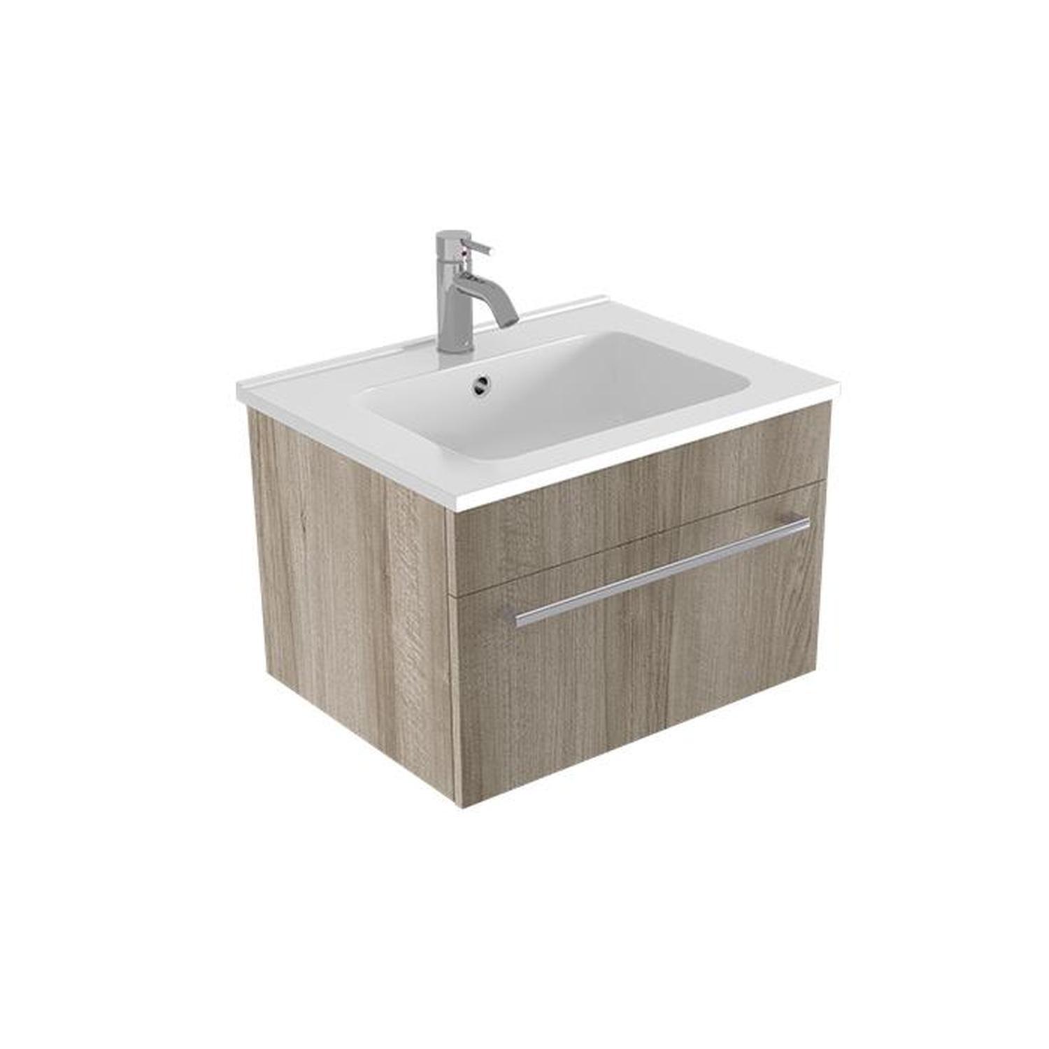 Wall Vanity 600mm Walnut