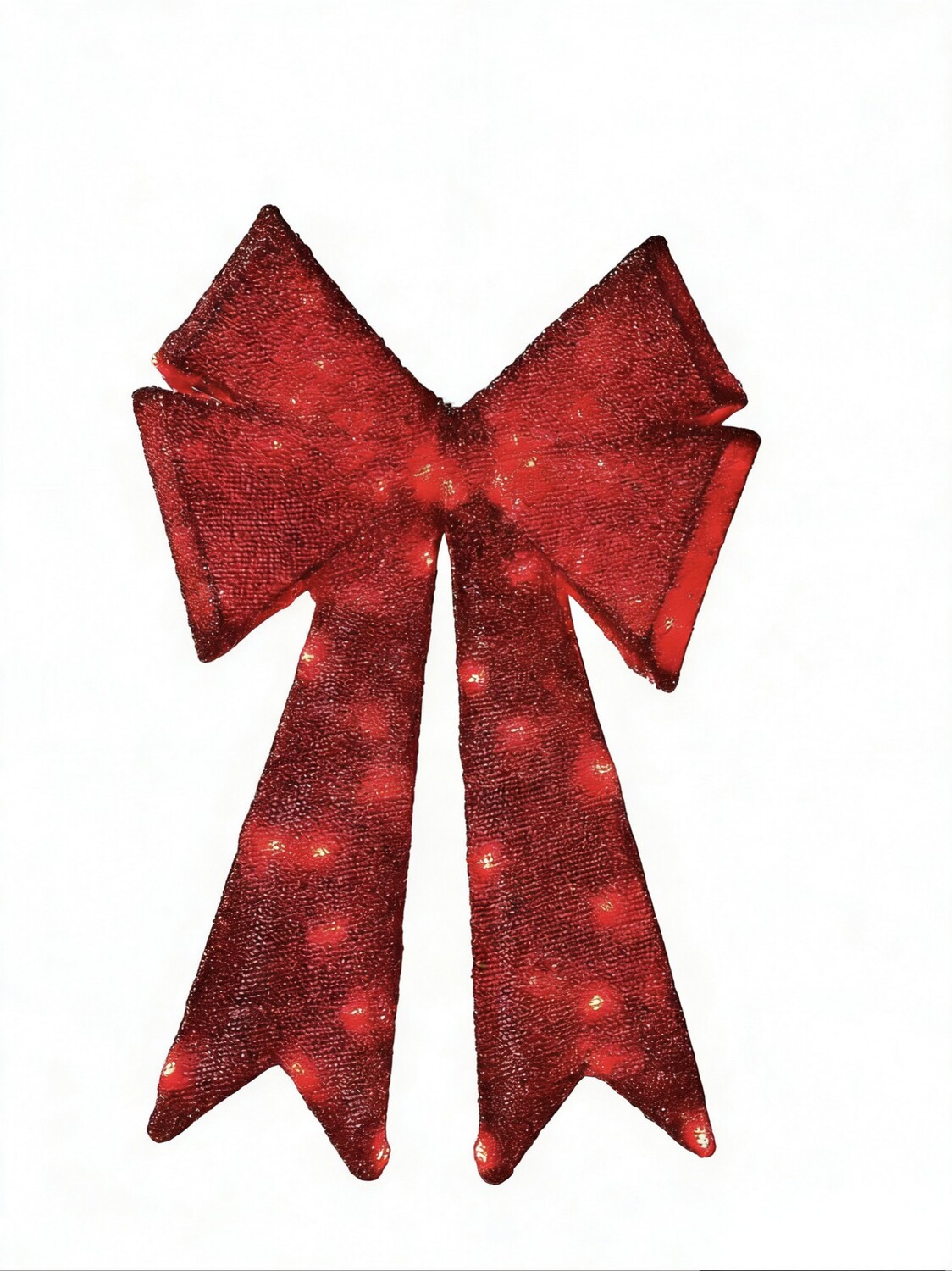 Tinsel Bow 41cm Red