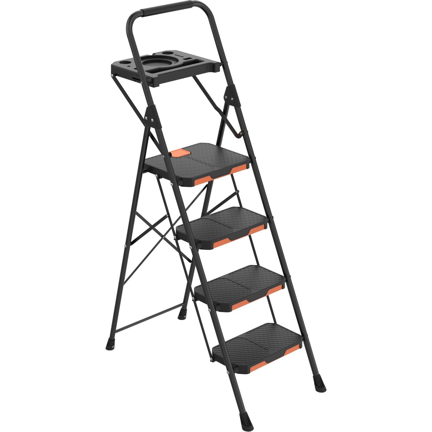 4 Step Stool Ladder with Tray