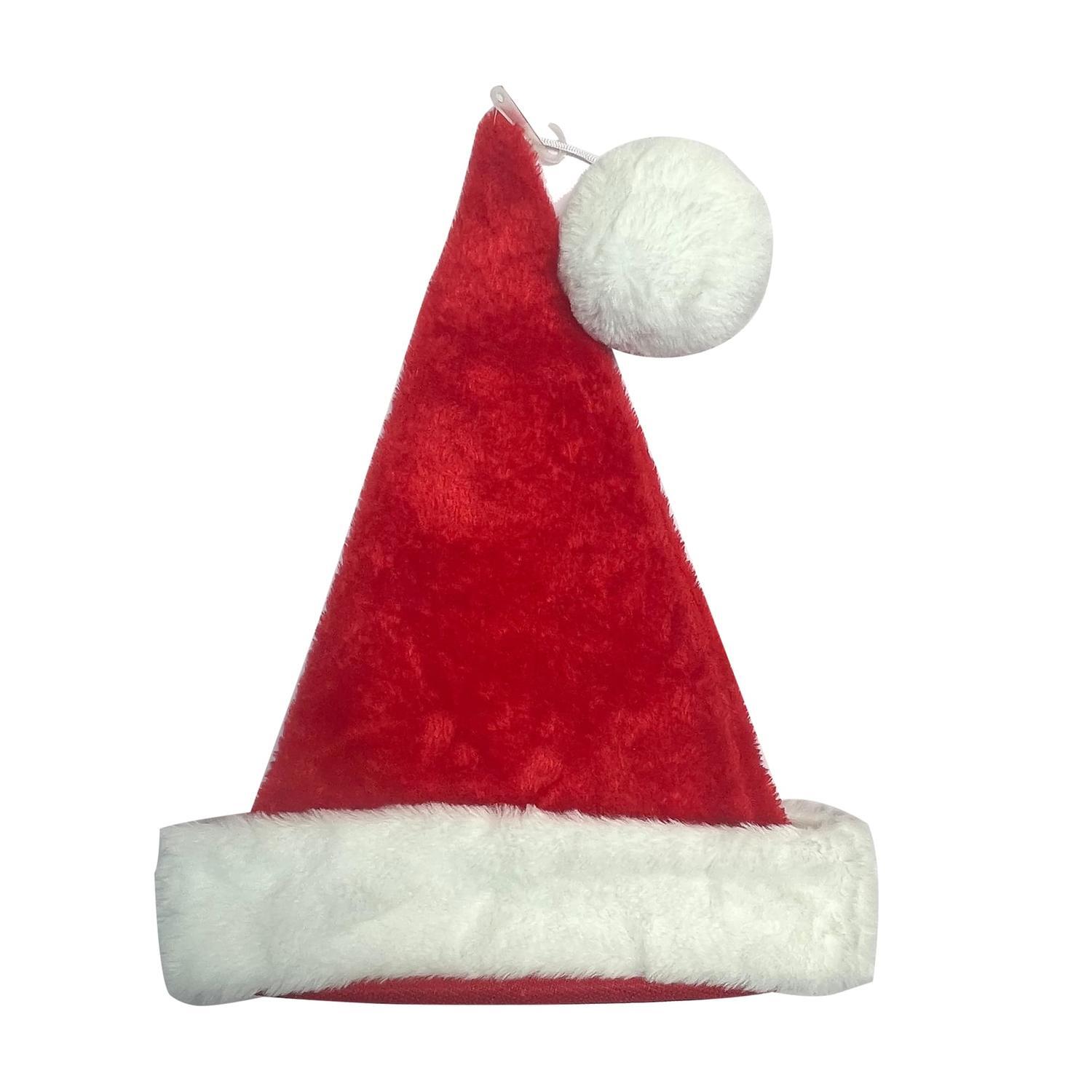 Christmas Santa Hat Deluxe With Pom Pom