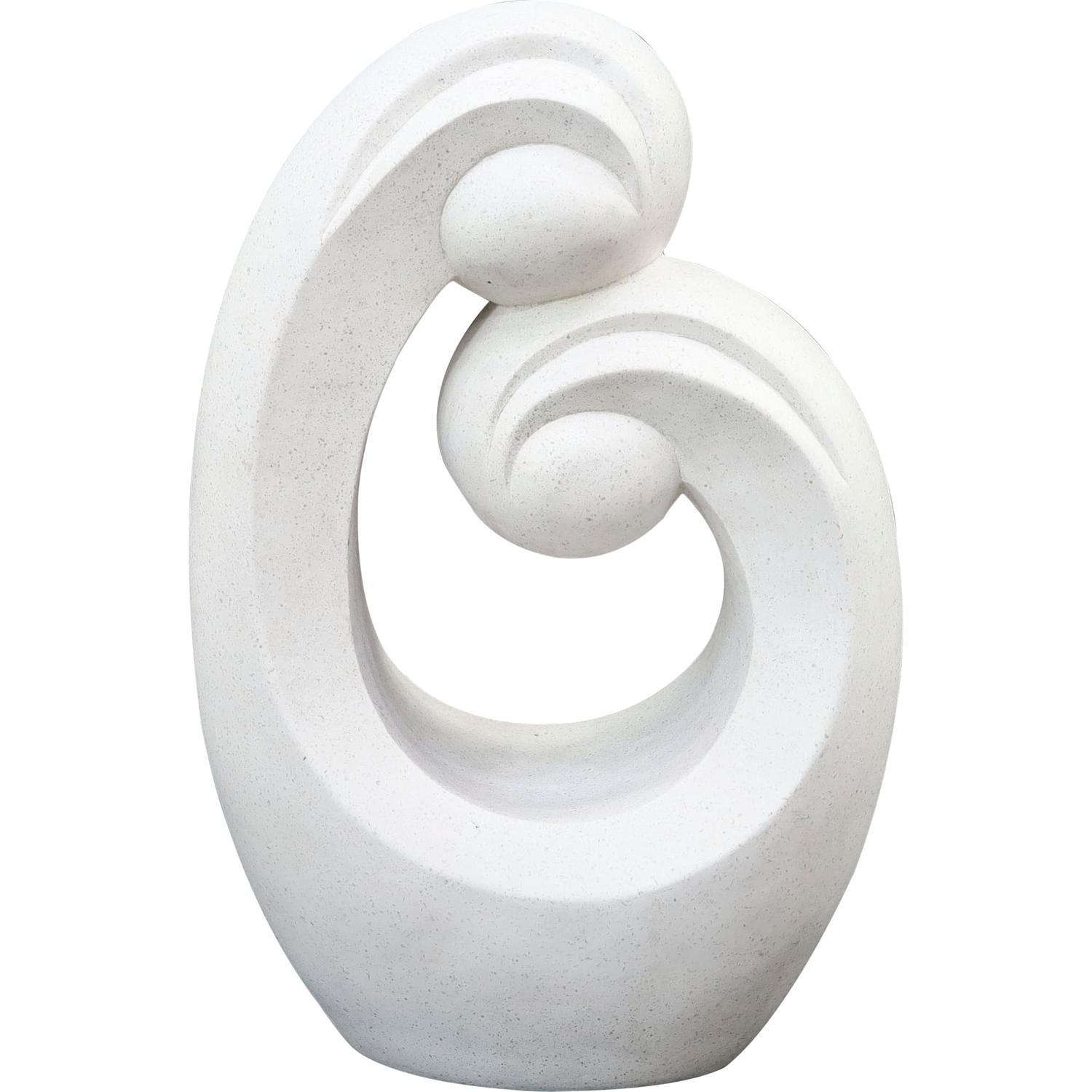 Embrace Terrazzo Garden Statue 57cm White