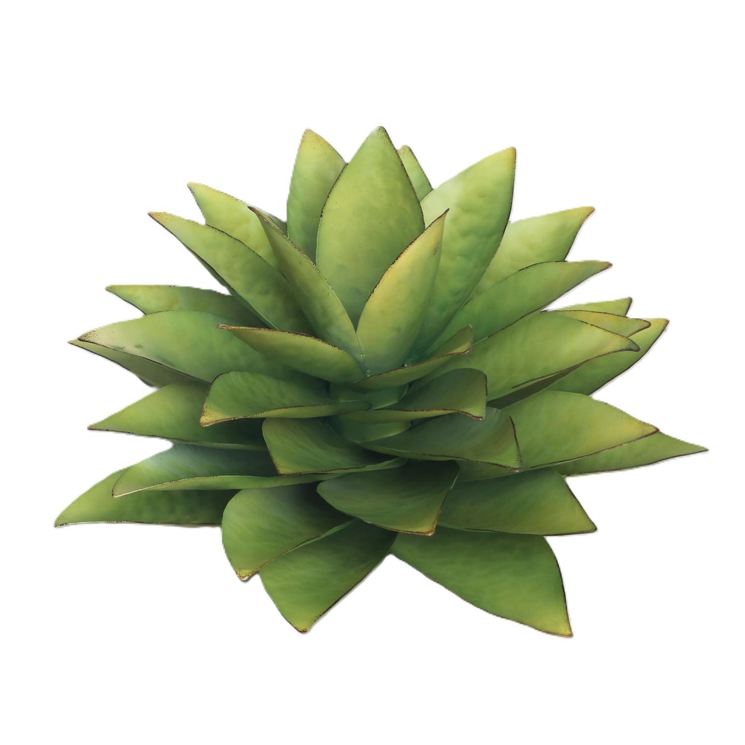 Metal Succulent Large 390mm Green