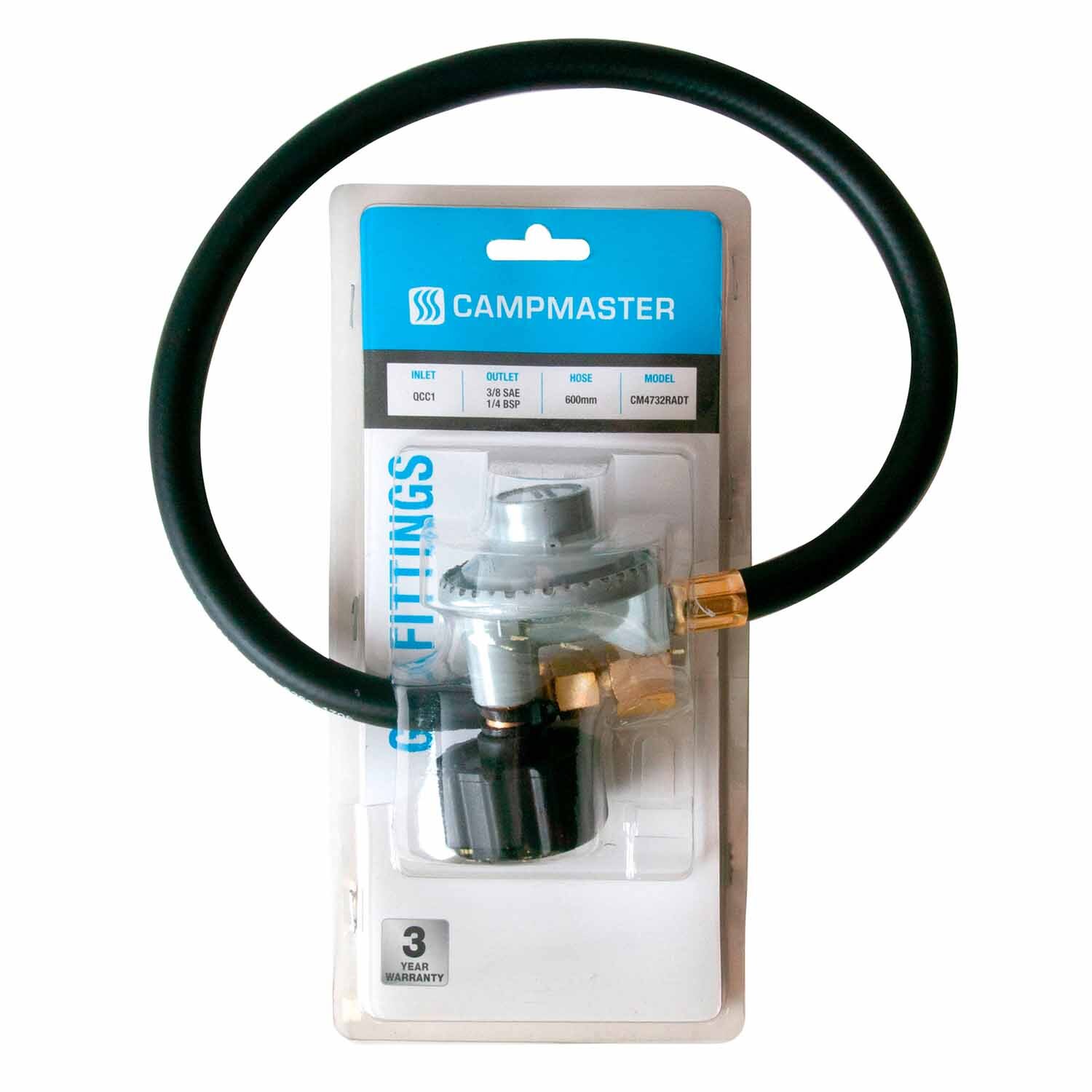 QCC1 Gas Hose & Regulator Including Adaptor