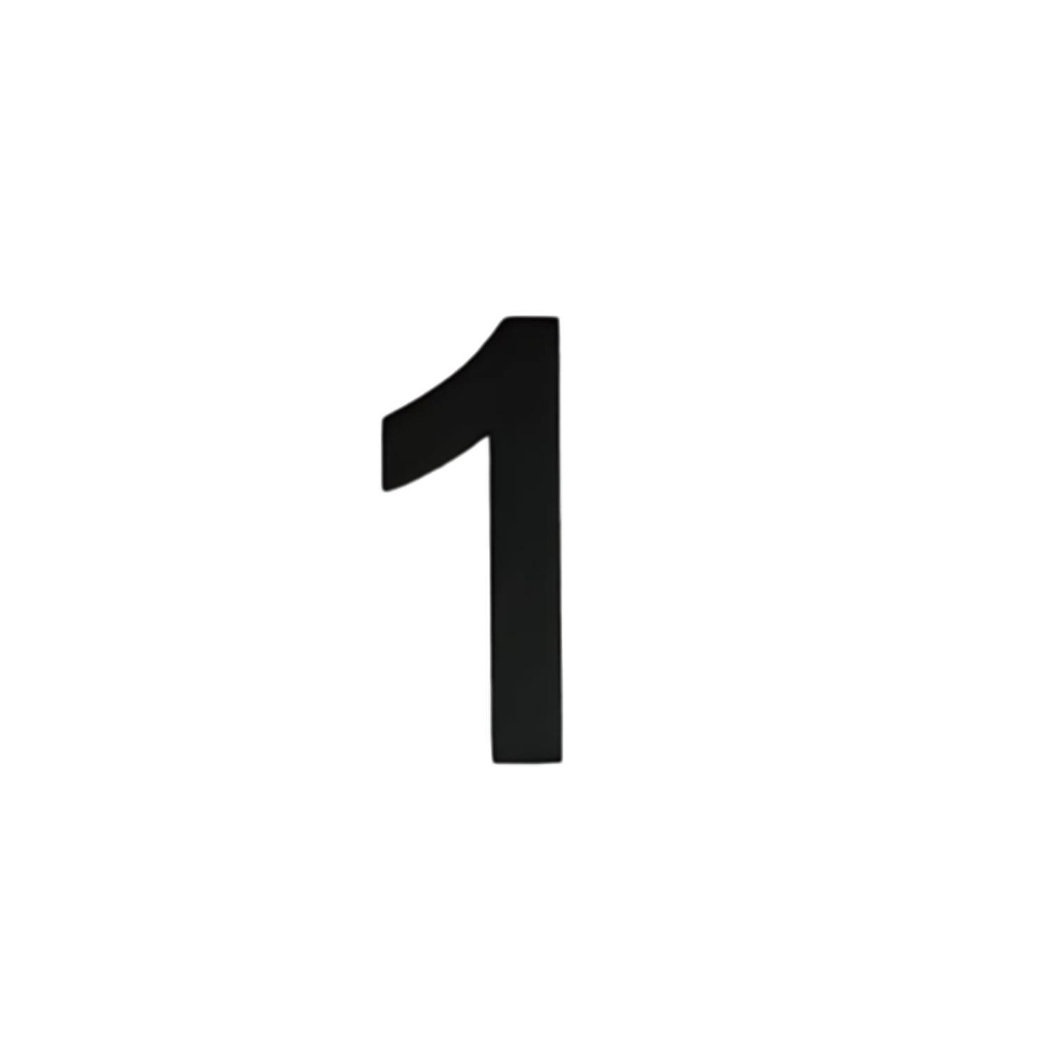 Adhesive Black Numeral #1 50mm