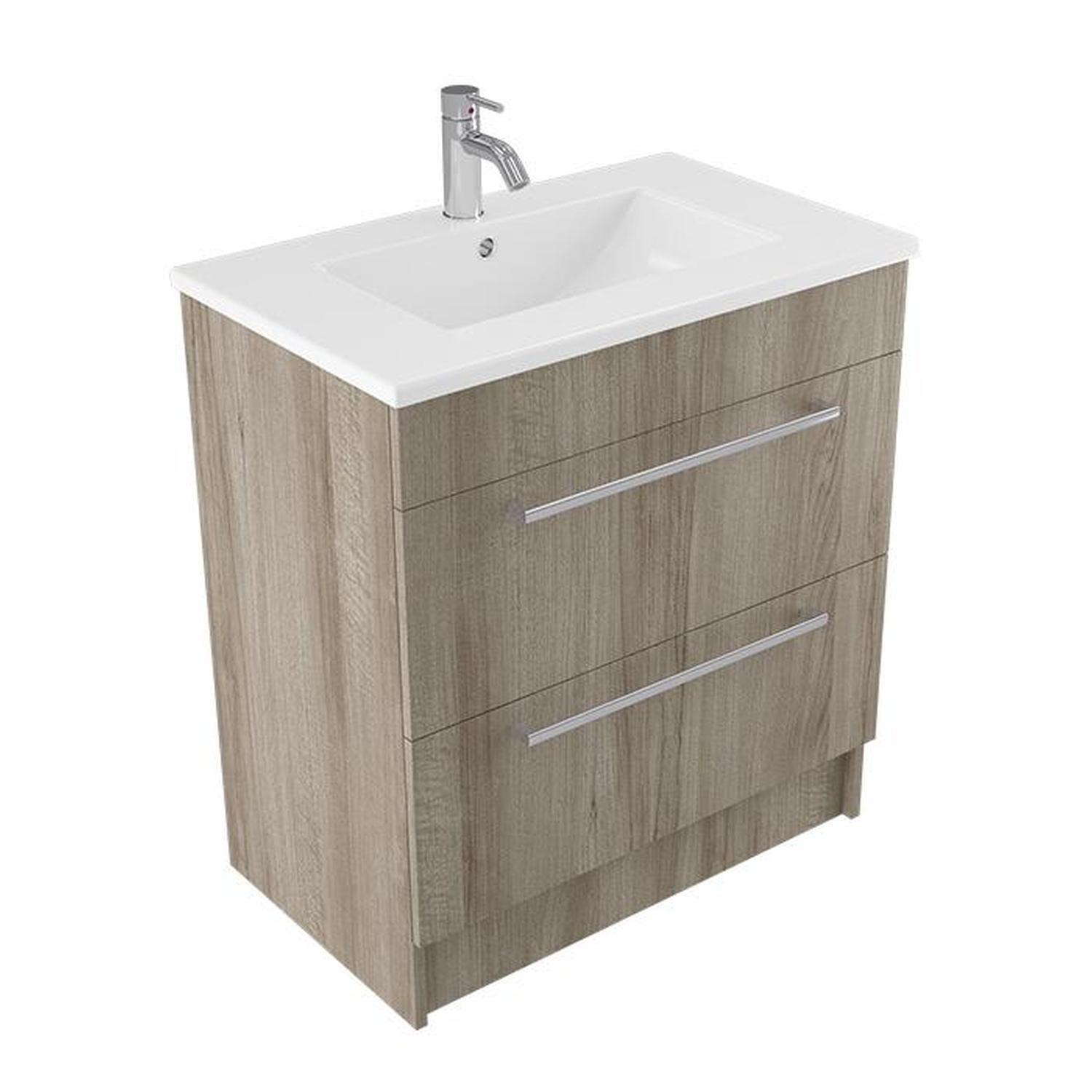 Calais Floor Vanity 750mm Ashen Walnut