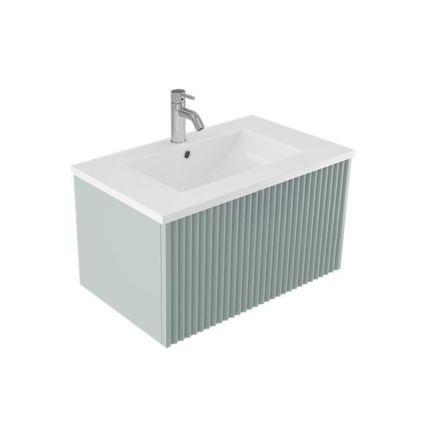 Wave Wall Hung Vanity 750mm Cielo