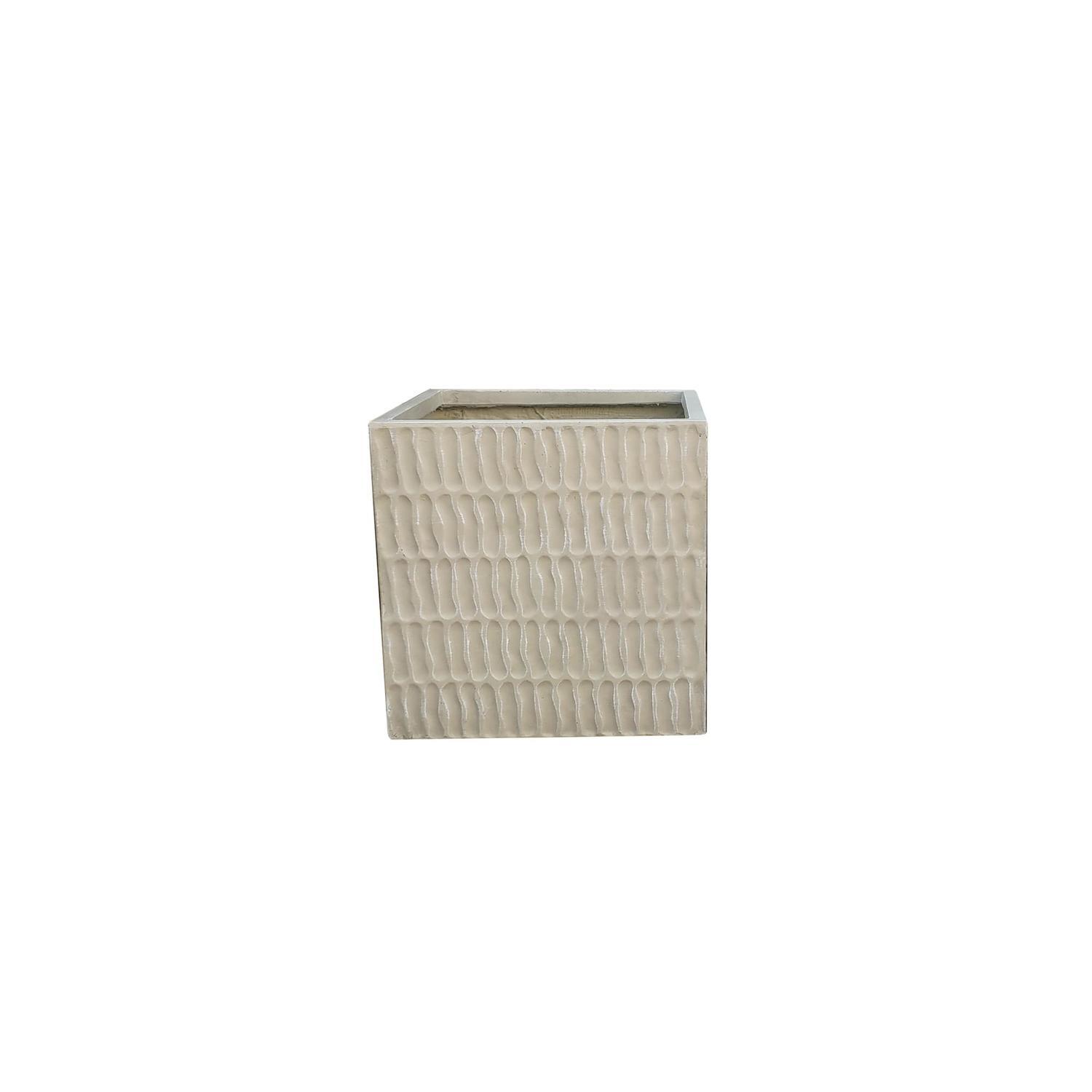 Tulum Lightweight GRC Square Pot Small Lime D25 x H25cm