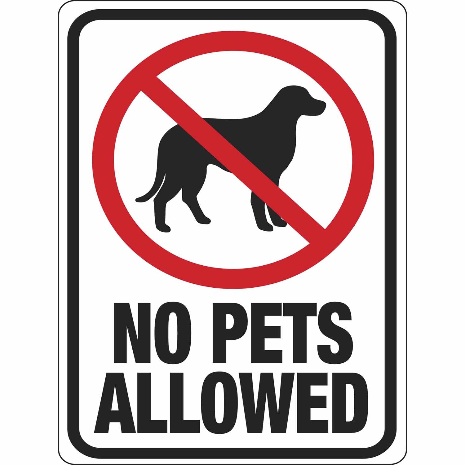 No Pets Allowed Sign