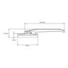 Window Handle Wedgeless Low Profile Right Hand  Off White