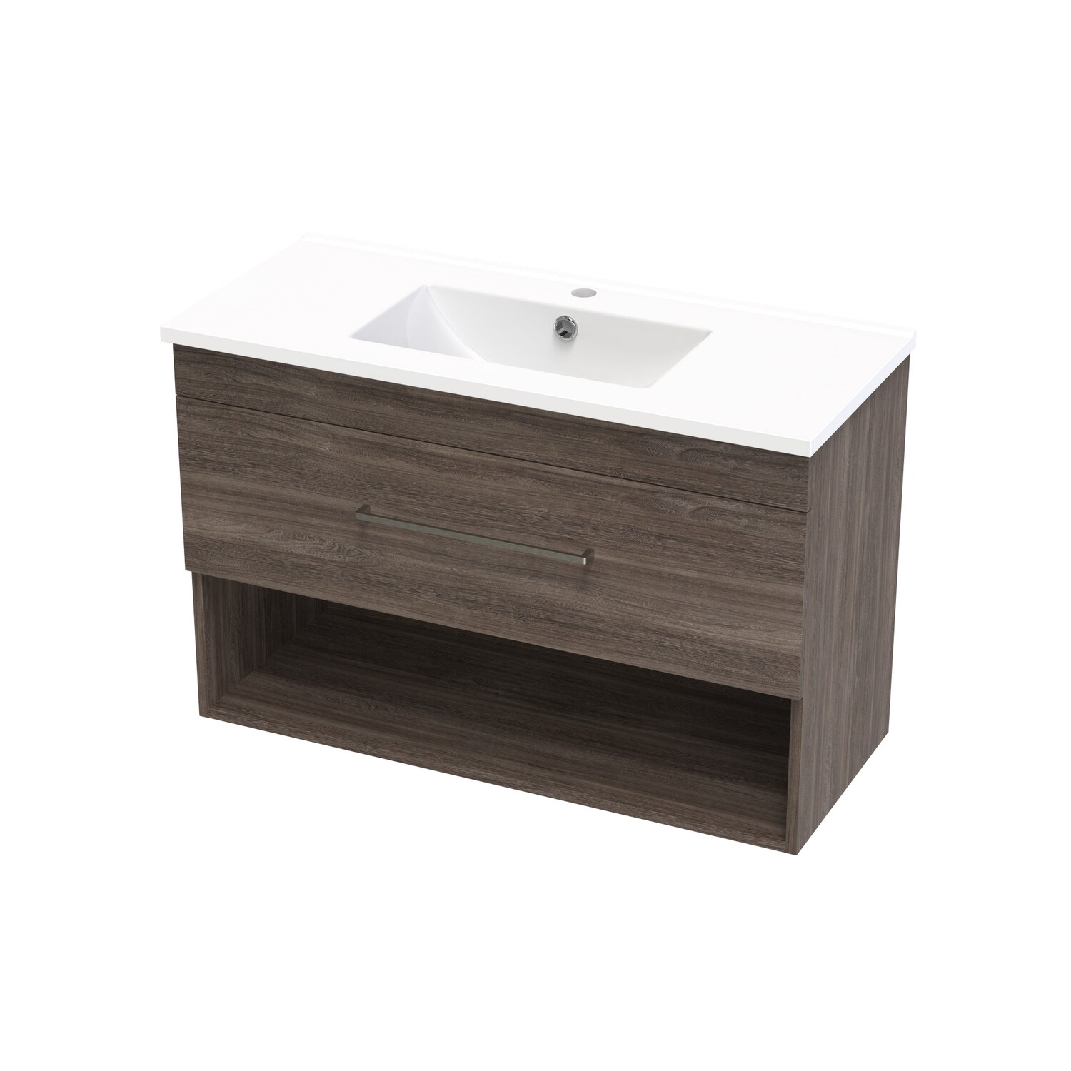 Cashmere Slim Drawer Open Wall Hung Vanity