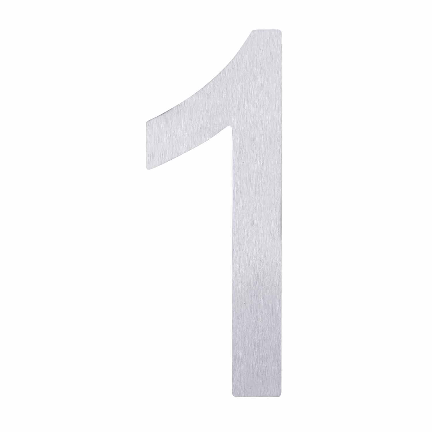 Adhesive Stainless Steel Numeral #1