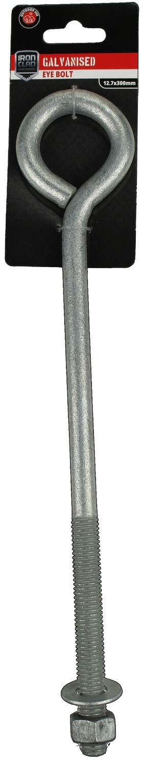 Eye Bolts 12.7x300mm Galvanised