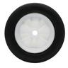 Rubber Tyred Plastic Centered Wheel 150mm White