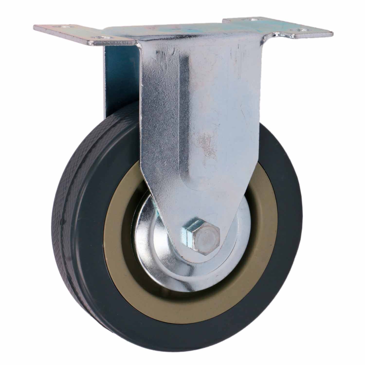 Rubber Fixed Castor