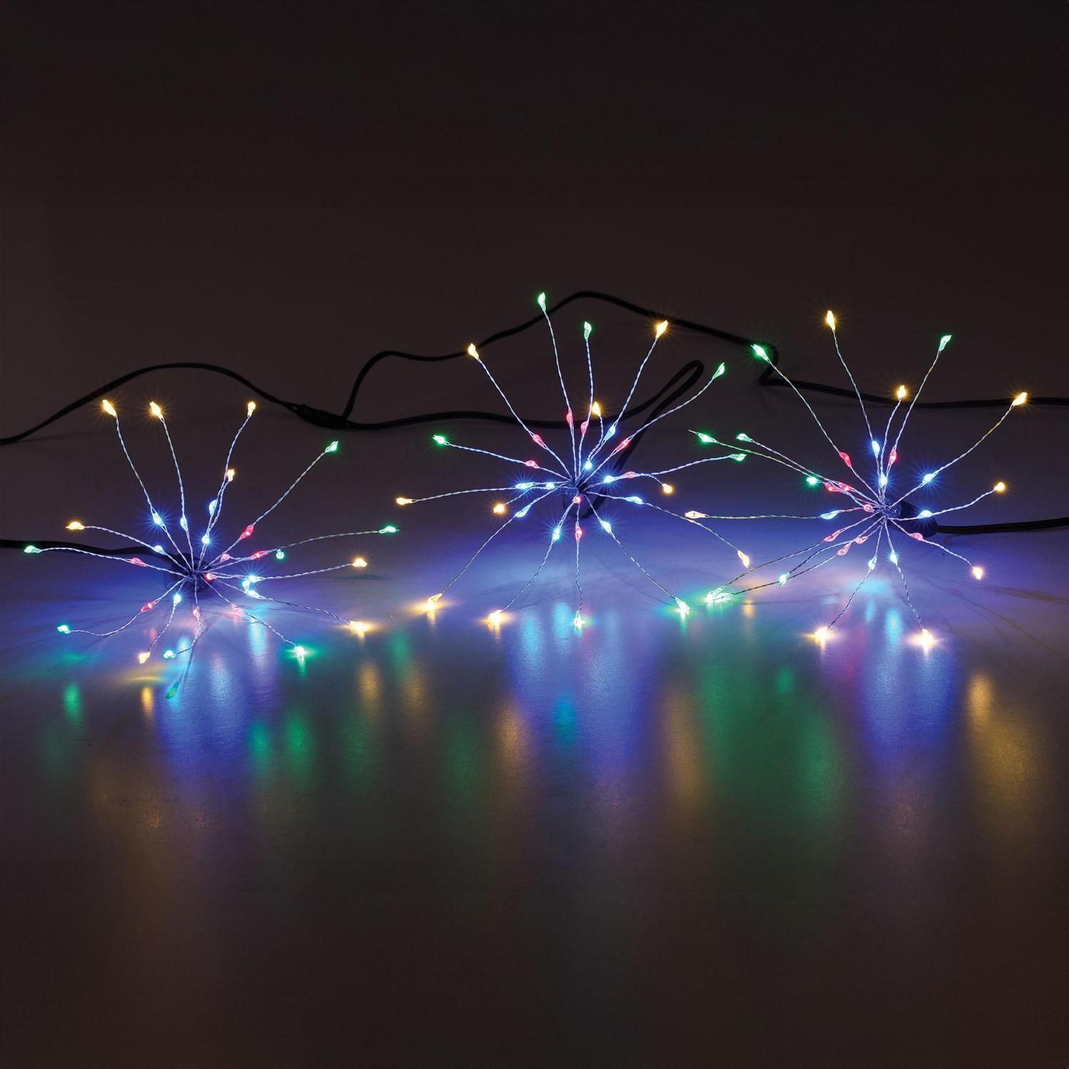 Set of 3 Starbursts String Light Solar