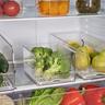 Small Fridge Bin with Drainage Tray 218 x 155mm Clear