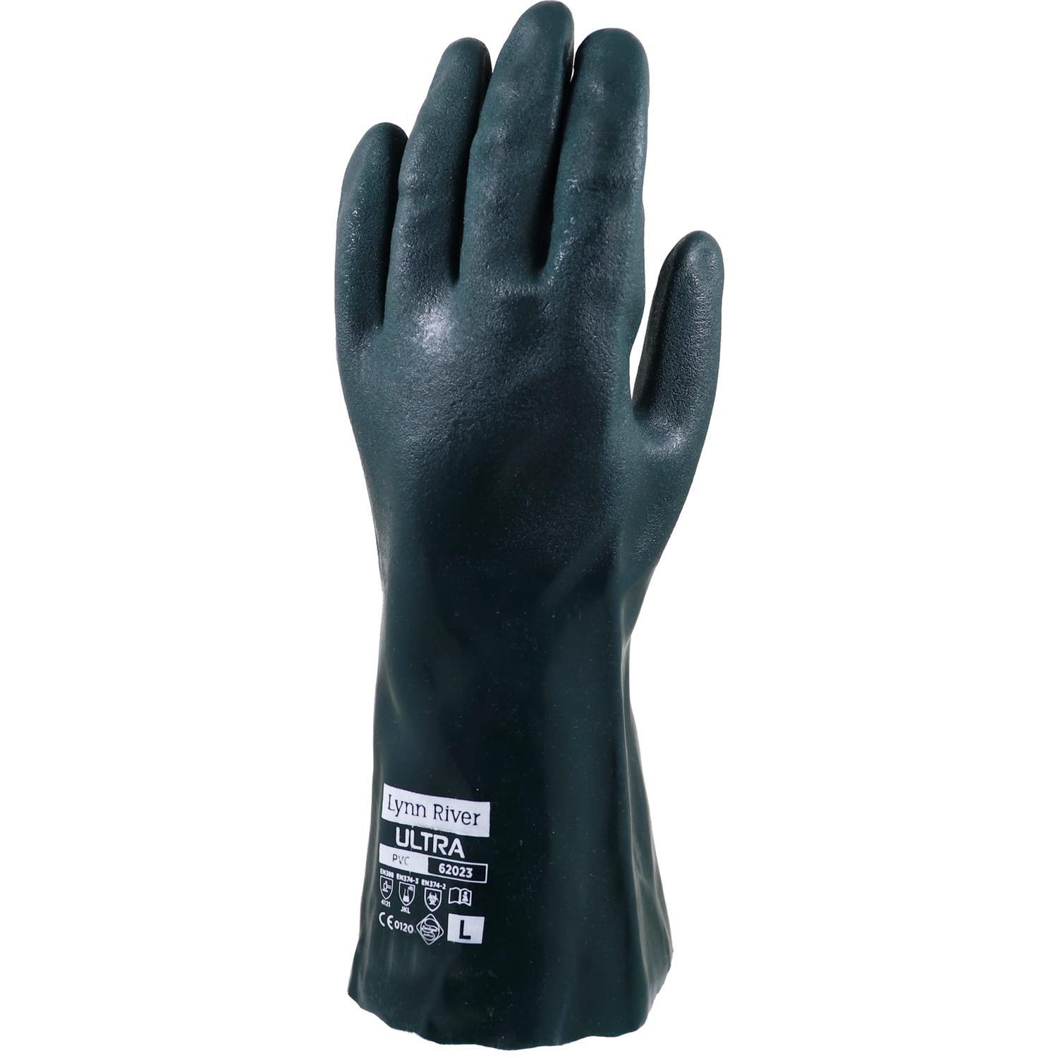 Double Dipped 350 Chemical Resistant Gloves Large Green